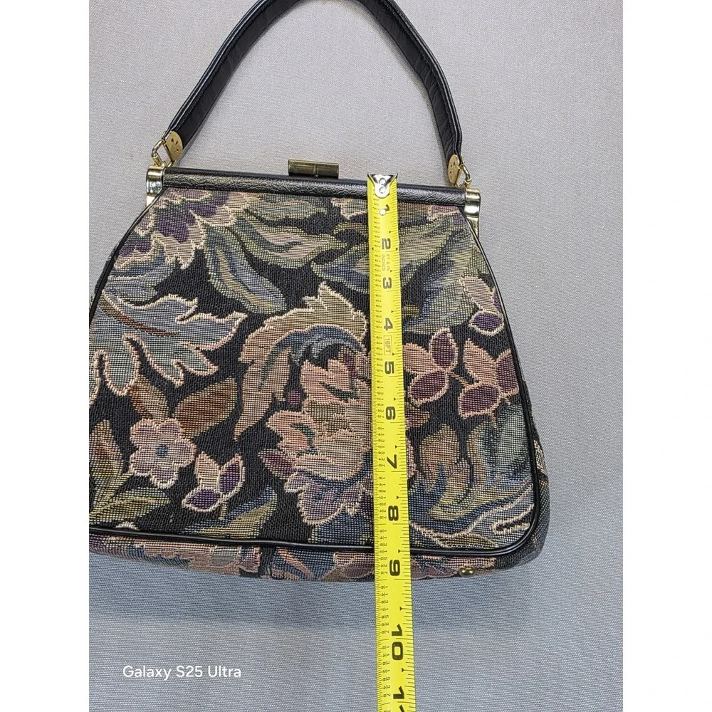 JR‎ Miami USA Vintage 1960s Tapestry Purse Victorian Aesthetic Floral Handbag